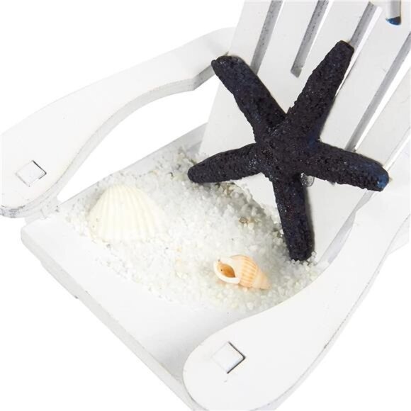 Juvale Set of 4 Mini Beach Chair for Bathroom, Nautical Home Deco - Picture 5 of 8